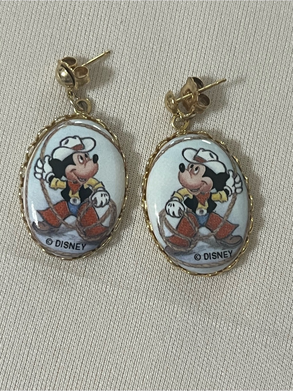 Vintage Disney Cowboy Mickey Mouse Earrings – $20